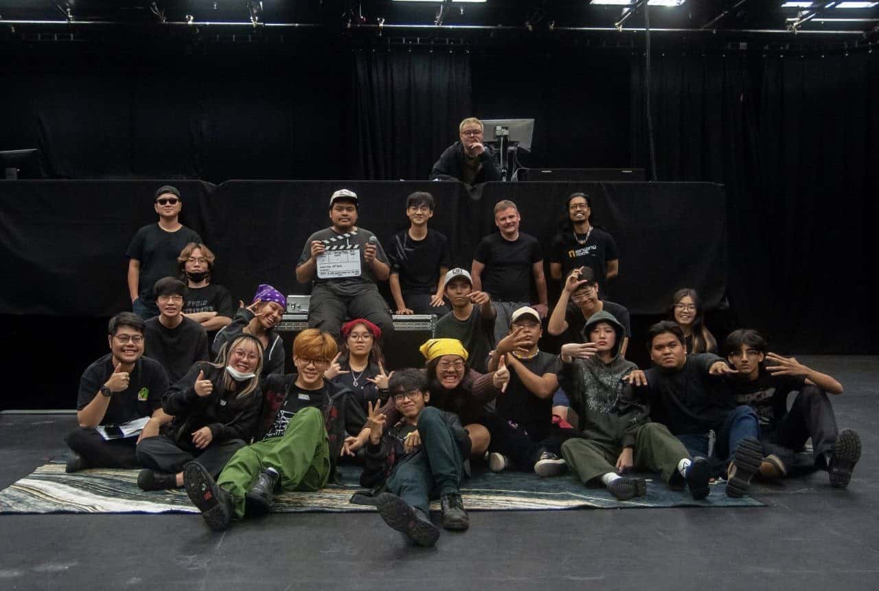 Group photo of the crew involved in the project