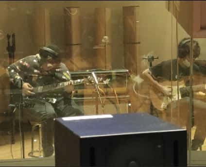 Musicians doing a recording