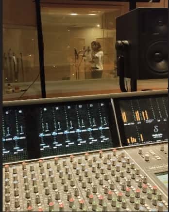 BTS of mixing and recording